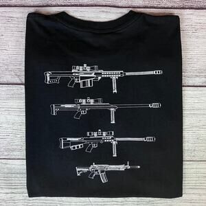 Vintage Barrett Firearms Machine Guns Promo T-shirt